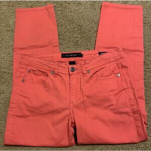 Calvin Klein Red Skinny Crop Ankle Pants Womens Size 6